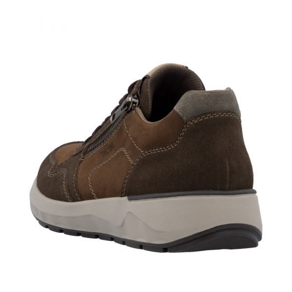 Chaussure homme Cuir Lacet + fermeture éclair Semelle épaisse Grande largeur RIEKER 11500 coloris marron – Image 3