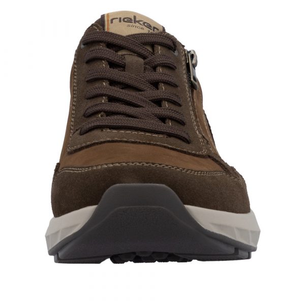 Chaussure homme Cuir Lacet + fermeture éclair Semelle épaisse Grande largeur RIEKER 11500 coloris marron – Image 5