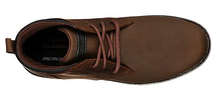 Boots cuir style clark montante lacets marron SKECHERS