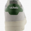 Tennis unisexe à lacet semelle épaisse talon plat VICTORIA coloris blanc et vert. vue arrière chaussure droite.