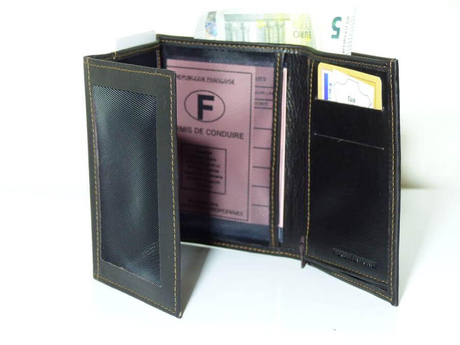 Portefeuille Homme Vintage Cuir – Bifold – Fabriqué En Angleterre – Marron