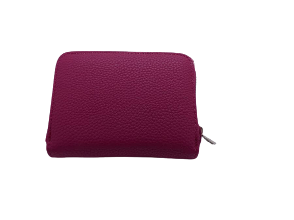 Portemonnaie femme forme rectangulaire matière grainées coloris rose fuchsia ou marron glacé FLORA&CO PARIS