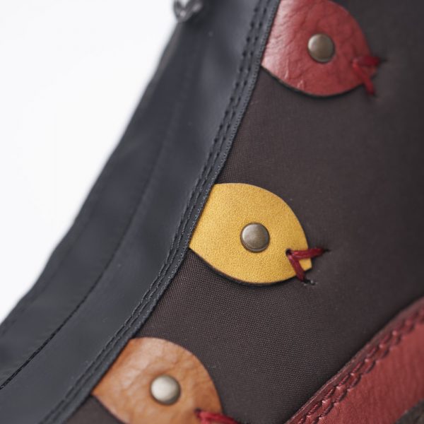 Boots femme semelle compensée fermeture par zip confortable coloris marron multicolore RIEKER N3277-25