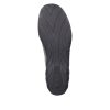 Baskets femme très souples lacets + zip talon plat REMONTE noir/bronze. Vue de dessous.