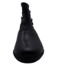 Bottines femme cuir semelle compensée grande largeur deux fermetures éclair ARIMA noir. Vue avant d'une chaussure gauche.