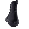 Bottines femme cuir semelle compensée grande largeur deux fermetures éclair ARIMA noir. Vue arrière d'une chaussure gauche.