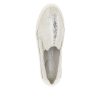 Chaussures souple femme cuir / nubuck Élastiqué côtés Semelle épaisse REMONTE beige argenté. Vue de dessus d'une chaussure gauche.